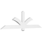 Ekena Millwork Redmond Architectural Grade PVC Gable Bracket, 72"W x 21"H x 2"D x 4"F, 7/12 Pitch GBP072X21X0204RED00 - alternate 1